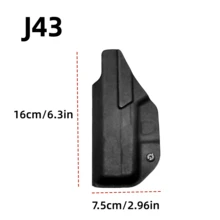 1件装黑色尼龙户外狩猎装备，轻便隐蔽式枪套，快拆式腰带枪套，带保护套，4种型号可选 - 彩色 - 查看 4