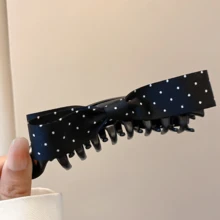 1个布艺波点蝴蝶结发夹 - 彩色 - 查看 10