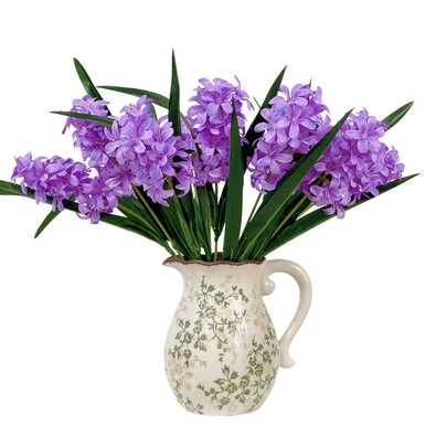 1/3/6支人造风信子花，47厘米仿真花，适用于墙面、客厅、卧室、婚礼、派对装饰、桌面摆设、家居、桌面装饰、厨房、婚礼、餐桌、中心装饰、办公室、花园、户外、房屋、庭院装饰，春夏秋冬皆宜。