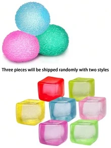 1/6个减压指尖魔方 - 柔软可拉伸感官玩具，适合成人，也适用于多动症/注意力缺陷障碍患者，可刺激感官、拉伸和缓解压力，适用于办公室、家庭、教室（颜色随机）“圣诞节和万圣节的最佳小礼物” - 彩色 - 查看 13