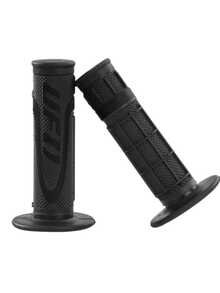 Universal Motorcycle Handlebar Grips | UFO Logo Design | 1 Pair Anti-Slip Rubber Grip With Textured Pattern | Off-Road Motorcycle, Dirt Bike, Scooter, ATV Throttle Grip Covers - A - View 20