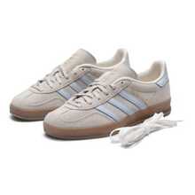 Giày thể thao trong nhà adidas Originals GAZELLE INDOOR thoải mái và đa năng, sản xuất tại Đức, dành cho cả nam và nữ, màu kaki nhạt. - Màu Khaki - Xem 4