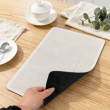 1pc Non-Slip Absorbent Kitchen Mat, Silica Gel Floral Pattern Countertop Protective Pad, Machine Washable Drying Mat For Coffee Maker And Sink, Holiday Decor - Multicolor 1 - View 4