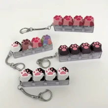 1个猫爪减压玩具，手指按压钥匙扣玩具，收藏爱好派对用品，新奇挤压玩具 - 彩色 - 查看 5