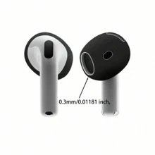 3對超薄0.3mm矽膠耳塞套，適用於Apple 4替換超薄橡膠耳機耳塞，Airpod4防滑耳機套 - 彩色 - 查看 2