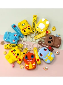 pokemon Ví đựng tiền xu dễ thương, sáng tạo, móc khóa, túi đựng đồ, mặt dây chuyền, phụ kiện trang trí túi xách, quà tặng. - Nhiều màu - Xem 3
