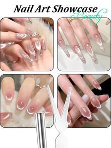 2Pcs Double-Headed French Cat Eye Nail Magnet Set - Magnetic Tool For 3D Cat Eye Gel Polish DIY Nail Art - Multicolor - View 7