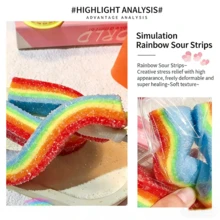 软糖夹心水果软糖，创意彩虹软糖，酸沙挤压玩具，减压玩具 - 彩色 - 查看 5