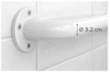 Esta barra de apoyo de está fabricada en acero inoxidable y presenta un diseño sencillo y funcional. Su superficie lisa y acabado brillante la hacen ideal para baño, aseo, zona de ducha, pasillo y otros espacios del hogar. El material metálico es resistente, duradero y de fácil limpieza para el uso diario. Su estructura de montaje en pared ofrece una sujeción cómoda y práctica como apoyo cotidiano. Incluye tornillos y accesorios de instalación para una colocación más conveniente. - A - Ver 3