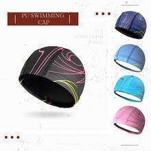 PU Swimming Cap, High Elasticity Soft Waterproof Non-Binding, Unisex Adult Swimming Gear - A - View 12