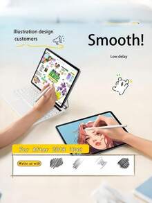 1pc Universal Active Capacitive Stylus Pen, Suitable For Writing, Drawing, Note-Taking, Aluminum Alloy Body, 8 Hours Usage Time, Type-C Charging Port, Magnetic Adsorption, Compatible With Smartphones, Tablets, Detachable Tip, 150 Days Standby, Continuous Use, Compatible With IPad Air 3/4/5/M2, Mini 5/6, 6/7/8/9/10, Pro 11"/12.9"/M4 - View 5