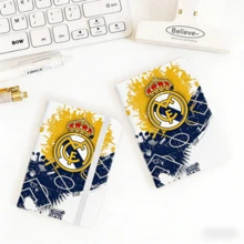 FIFA Real Madrid Logo World Cup Football Theme Notebook A7 Size 96 Pages, Vintage Distressed Style Hardcover Diary, Portable Student Notebook, Football Fan Merchandise Office Diary, World Cup Commemorative Gift - Multicolor - View 6
