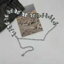 1 chiếc dây chuyền hình bướm bạc kiểu retro phong cách Bohemian dành cho nữ, kiểu dáng gợi cảm táo bạo. - Nhiều màu - Xem 12