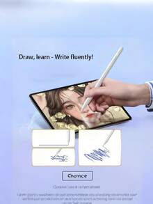 1pc Universal Active Capacitive Stylus Pen, Suitable For Writing, Drawing, Note-Taking, Aluminum Alloy Body, 8 Hours Usage Time, Type-C Charging Port, Magnetic Adsorption, Compatible With Smartphones, Tablets, Detachable Tip, 150 Days Standby, Continuous Use, Compatible With IPad Air 3/4/5/M2, Mini 5/6, 6/7/8/9/10, Pro 11"/12.9"/M4 - View 11