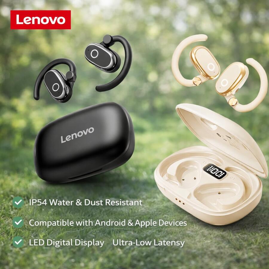 Lenovo EA366 掛耳式藍牙耳機,無損音質,超低延遲,生活級防水防塵,人體工學設計,舒適佩戴,兼容蘋果、安卓、Windows等藍牙設備 - 查看 1