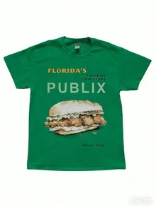 Cozy Publix Shirt, Pub Sub Vintage StyleShirt, Publix Sub Fans, Floridas FavoriteGrocery Store, Florida SupermarketMenswear Top Underwear Tshirt - 綠色 - 查看 2
