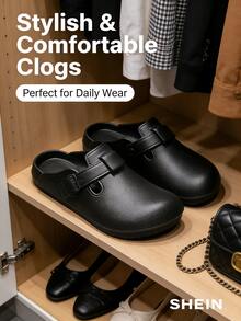 1 Pair Summer Slip-On Sandals, Casual Outdoor Wear Unisex Closed Toe Slippers, Non-Slip Durable Fashion Slides - Multicolor - View 3