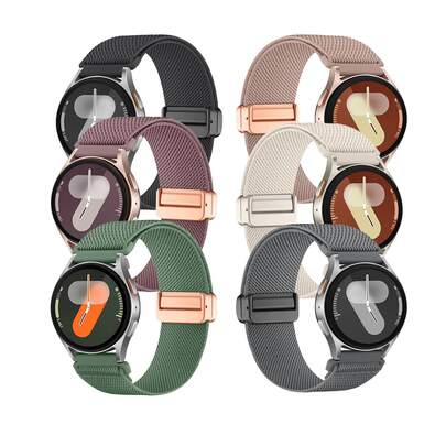 1 pieza Bandas magnéticas elásticas de 18 mm, 20 mm, 22 mm para Samsung Galaxy Watch 7 6 5 4 FE de 40 mm y 44 mm/Galaxy Watch 6 4 Classic de 42 mm y 46 mm, 43 mm y 47 mm/Galaxy 5 Pro de 45 mm, Active 2, Correa deportiva ajustable de nailon para hombres y mujeres compatible con Balance2/Zepp Z/Cheetah/BIP6 5/Forerunner570 de 47 mm/Venu4 3 2 3S/Forerunner 265 265s/Watch GT6 5 4 3 2/GT6 Pro