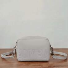 1 Piece Faux Leather Shoulder Bag With Embossed LOLA Letters, Adjustable Shoulder Strap, Zipper Closure, Available In Multiple Colors, Year-Round Model, Versatile For Commuting, Shopping, And Campus Use, Affordable Women's Shoulder Bag. - 灰色 - 查看 1