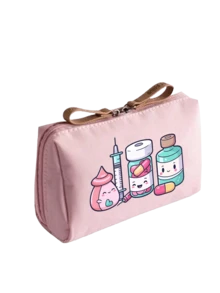 Portable Medicine Bag, Cute Cartoon Smiling Face Printed Medicine Bottle Pills, Compact Pill Storage, Suitable For Daily/Outdoor/Travel Medicine Storage, Health Essentials, Conscious And Portable Users, Essential Medical Accessories, Multifunctional Fabric Small Medicine Bag, Portable Medical Emergency Kit, Outdoor Travel Medicine Bag, Dormitory Emergency Medicine Storage Bag (Multi-Color Optional) - Multicolor - View 13