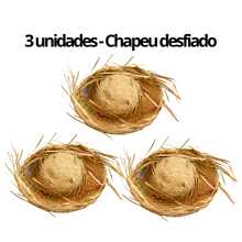 Kit Of Frayed Straw Hats For June Festival, Caravá Tremendão Malandrinho, São João Decoration, Countryside Costume, Arraial Event, Party - 三件套裝 - 碎肉 - 查看 11