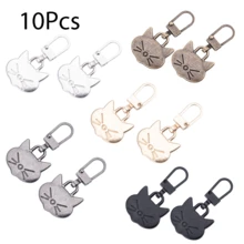 Tirador de cremallera con forma de gato, reparación rápida desmontable, repuesto universal de colgante de tirador de cremallera de metal, sin necesidad de herramientas para bolsos, ropa, chaquetas, zapatos y botas - multicolor - Ver 19