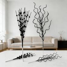 12 Stück künstliche glänzende Pailletten Pflanzenzweige mit Beeren, süße Kunstblumen Heim-Dekoakzente, geeignet für Feiertage, Hochzeiten, Partys, Tischdekorationen, Schlafzimmer Dekoration, Weihnachtsgeschenke, Rattan DIY Dekorationen, Weihnachtsbaum und Pflanzendekoration, Innen- und Außen-Weihnachtsdekorationen, Raumdekoration - Schwarz - Übersicht 6