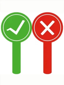 1 pezzo/2 pezzi Schede di feedback per la classe, a doppia faccia in PVC con indicatori Corretto/Errato, Su/Giù, Avvia/Arresta, Sì/No, strumento didattico per la partecipazione e il feedback degli studenti - Design reversibile rosso/verde adatto per il ritorno a scuola - Carte a mano - Visualizzare 8