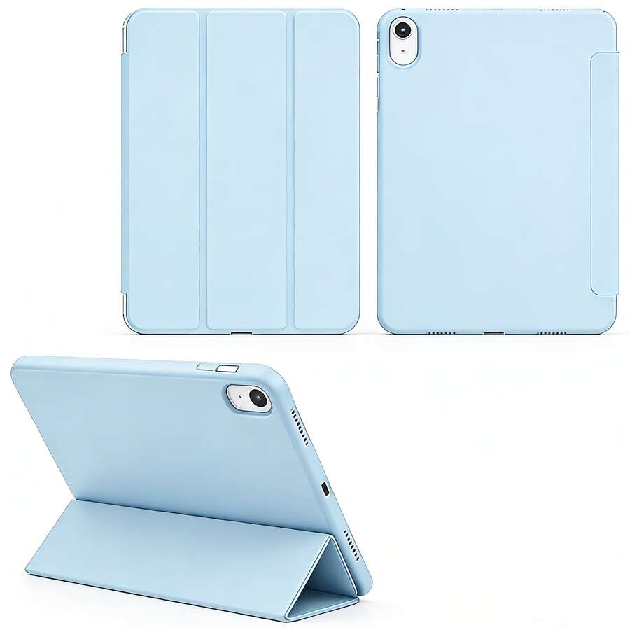 适用于 iPad Air 11、第九代 10.2 英寸、第八代 10.2 英寸、第十代、MatePad 11.5S 2026/11.5 2025、荣耀平板 X8b 2026、X8a、X9 2023（11.5 英寸）平板电脑的 2026 款 11 英寸平板电脑保护套，三折支架，智能休眠/唤醒，时尚蓝色 PU 皮革保护套