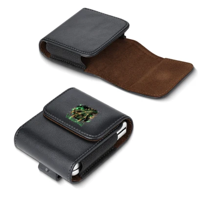 1pc Foldable Phone Waist Bag For Men, With Green Claw & Flame Pattern, Suitable For Samsung And Other Foldable Phone Models, Great For Daily Commute And Outdoor Activities