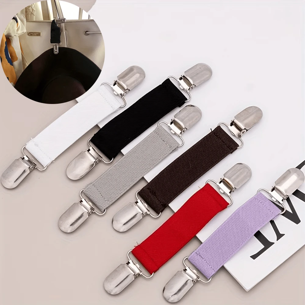 Elastic Sweater Clip Scarf Clip Travel Hat Clip Multi-Function Cardigan Shawl Clip Colorful Belt Clip