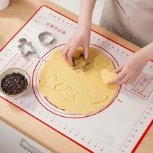 Large Silicone Baking Mat With Red Measurement Markings, Non-Slip Dough Mat For Pizza & Cookies - Multicolor - View 12
