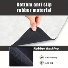 1pc Coffee Machine Mat, Gel Fiber/For Kitchen Useabsorbent, 12 X 8 In (30 X 20 Cm), Black, Absorbent Quick-Dry Kitchen Countertop Draining Pad For Sink, Dishes, Coffee Bar, Bathroom Vanity, Tableware, Home Kitchen Decor And Everyday Cleanup - Black - View 9