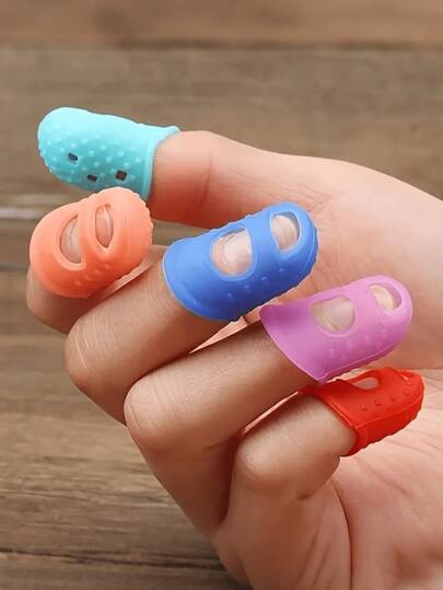 Bộ bảo vệ ngón tay bằng silicon, thoáng khí, thích hợp cho các hoạt động thủ công DIY và phụ kiện may vá.