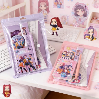 Fashionable High-End K-POP Stationery Bag, Must-Have For And Fans, Cute Holiday Gift Filler, Graduation Gift, Easter Party Supplies, Ideal Gift For Girls And Teenagers. Sweet Desktop Decor, Essential For School, Classroom Reward, Holiday Gift Designed For K-POP Fans And Children.