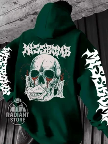 Comfortable Basic Sweatshirt For Everyday Wear. Gothic Design Print. Skull Art. Streetwear. Urban Culture. Street Fashion. Street. Graffiti. Skater. Unisex. Men's/Women's. Sweatshirt. 50% Cotton 50% Polyester. Top Premium Streetwear. New Release. Immediate Shipping. Various Colors!! - 軍綠色 - 查看 1