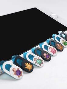 3/6pcs Privacy Camera Slider Covers, Webcam Protective Cases, Front Camera Protective Cases/Mobile Phone Camera Protective Covers, Protecting Privacy And Security, Laptop Camera Slider Covers, Super Cute Turtle Camera Slider Covers, Slide To Close, Protecting Your Lens Security - Multicolor - View 6