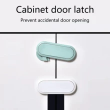 Home Wardrobe Short Lock, Cabinet Door Lock, Safety Lock Protection, Hidden Unlock Button, Cabinet Lock, Plastic Safety Drawer Lock - A - View 3