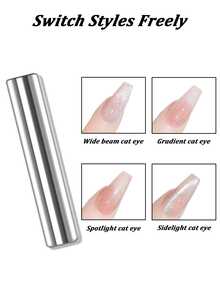 2Pcs Double-Headed French Cat Eye Nail Magnet Set - Magnetic Tool For 3D Cat Eye Gel Polish DIY Nail Art - Multicolor - View 4