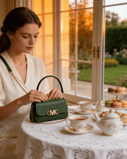 Michael Kors MK PARKER Shoulder Bag for Women Flap Purses Handbag