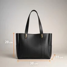 Bolsa De Ombro Grande Feminina Sacola Elegante Luxo Executiva - Café - Visão 7
