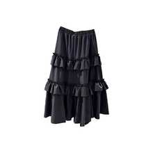 adidas originals 條紋時尚簡約運動半身休閒長裙 女款 - 黑色 - 查看 3