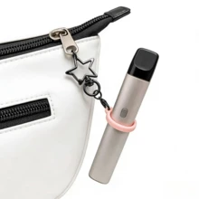 Porte-clés pour cigarette électronique, rouge à lèvres, baume à lèvres - support portable pratique pour cigarette électronique, rouge à lèvres, avec design étoilé, anneau en silicone réglable pour maintenir les articles en place, accessoire à la mode pour éviter de perdre la cigarette électronique, le rouge à lèvres, le baume à lèvres - Porte-clés étoile créatif - Voir 11