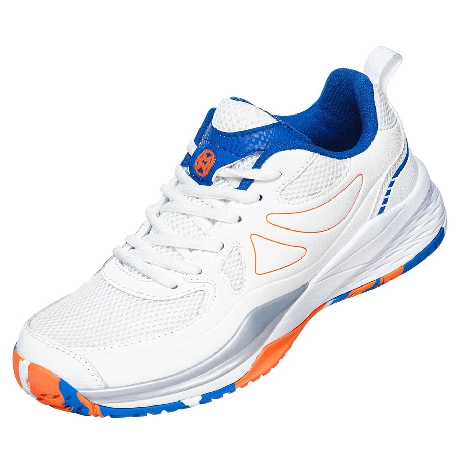 Men's Badminton Pickleball Shoes Lightweight Breathable Non-Slip Court Sneakers For Tennis Racquetball Training - Trắng/Xanh - Xem 1