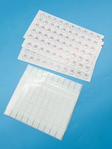 黏貼式標籤貼紙 1-50 數字款 1.2*2cm 空白貼紙 2 種選項 5 張大張套組，適用於辦公文件分類、居家收納、學生文具與庫存管理 - 自貼上 - 查看 2