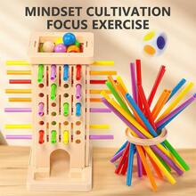Stick-Pulling Educational Board Game, Logical Thinking Enlightenment Toy For Kids 3+, Color Cognition + Gravity Principle Learning, Learn Physics Through Play - Multicolor - View 4