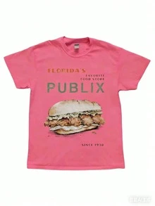 Cozy Publix Shirt, Pub Sub Vintage StyleShirt, Publix Sub Fans, Floridas FavoriteGrocery Store, Florida SupermarketMenswear Top Underwear Tshirt - 粉色 - 查看 6