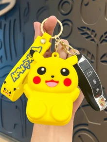 pokemon Ví đựng tiền xu dễ thương, sáng tạo, móc khóa, túi đựng đồ, mặt dây chuyền, phụ kiện trang trí túi xách, quà tặng. - Nhiều màu - Xem 4