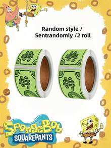 Cuộn 120 miếng dán hình SpongeBob SquarePants và Patrick Star - Mẫu ngẫu nhiên, hình hoạt hình trang trí tiền giấy Bikini Bottom và băng dính Washi với các nhân vật SpongeBob SquarePants, Patrick Star, Squidward, Sandy, Plankton, Mr. Krabs, màu sắc nhẹ nhàng, thích hợp cho đồ thủ công, gói quà, trang trí điện thoại và cốc, chủ đề sinh nhật và các dự án DIY, nhãn dán trang trí DIY hoạt hình dễ thương, áp dụng cho ốp điện thoại, máy tính xách tay, sổ tay, đàn guitar, cốc, văn phòng phẩm, nhãn dán chống thấm nước, hình ảnh chỉ mang tính tham khảo, sản phẩm thực tế có thể khác. - Hình chữ nhật - Xem 10