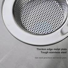 2 piezas Colador de fregadero de cocina de acero inoxidable, colador de drenaje de fregadero de cocina, coladores de fregadero para fregaderos de cocina con aro ancho de 4.5" de diámetro - A - Ver 4